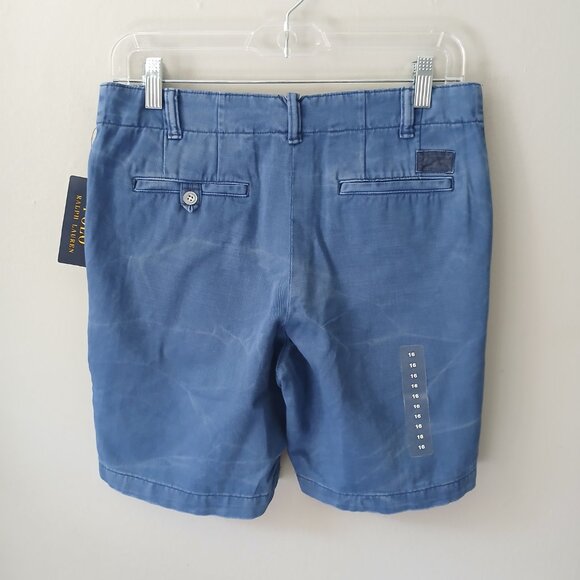 Polo Ralph Lauren NWT $59.50‎ Boys Size 16 Blue Cotton Chino Shorts Zipper - Picture 12 of 15